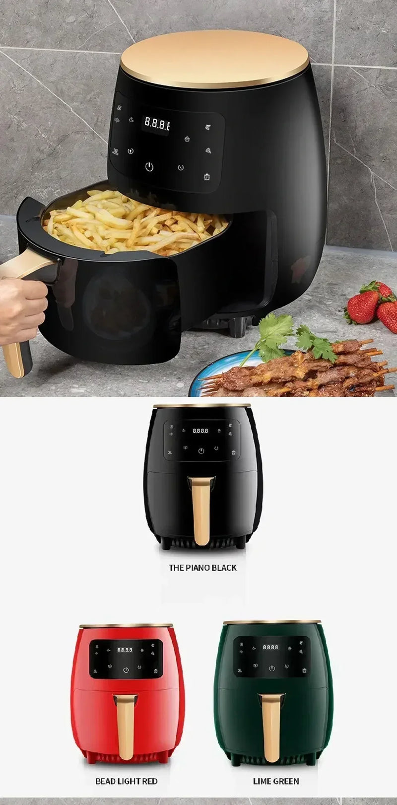 6L Air Fryer – Large Capacity Smart Touch Oven
