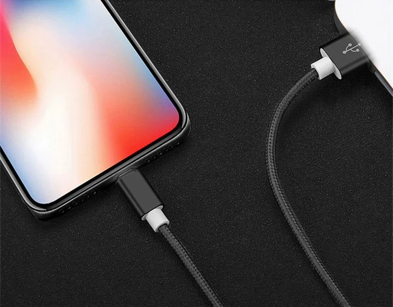 Metal Nylon Braided USB Cable for iPhone 14/13/12/11 & iPad