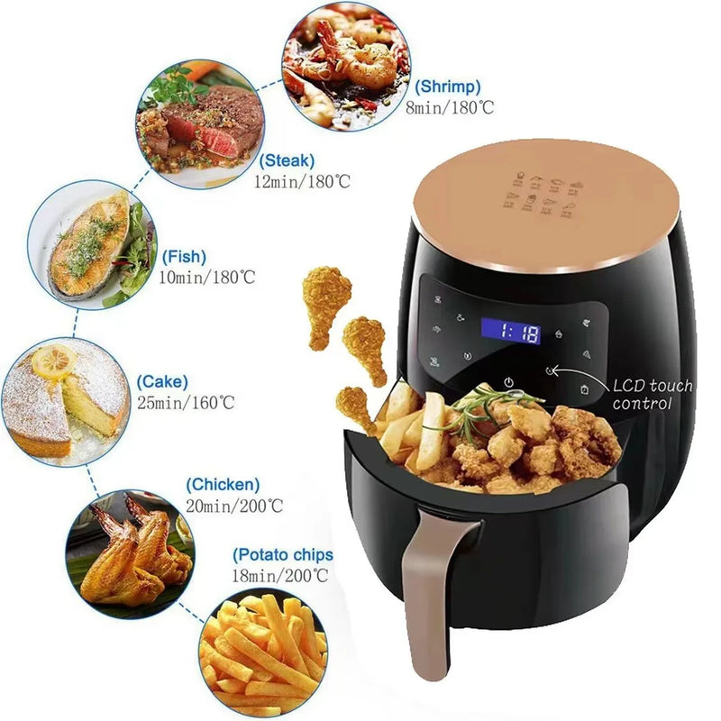 6L Smart Air Fryer – Large Capacity with Touch Screen