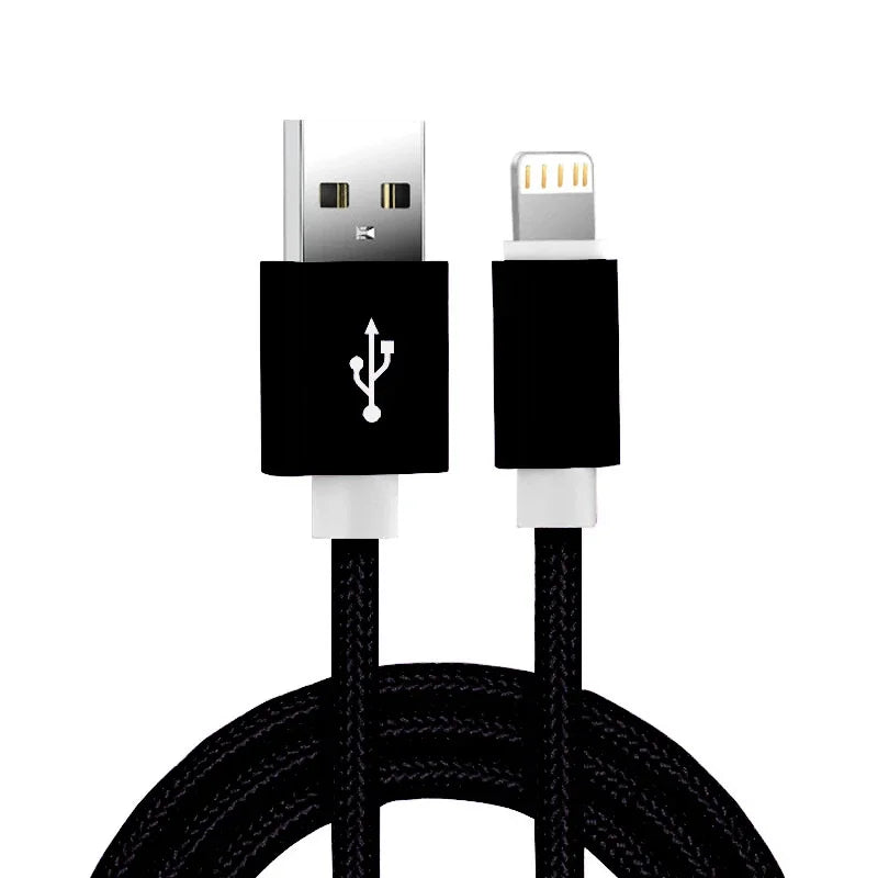 Metal Nylon Braided USB Cable for iPhone 14/13/12/11 & iPad