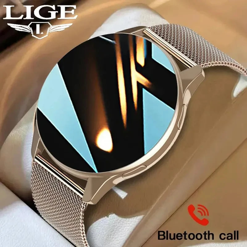 LIGE Water-resistant smartwatch with sports modes and touch screen