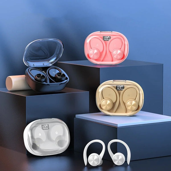 TWS Wireless Earbuds with Ear Hook (HiFi Sound)
