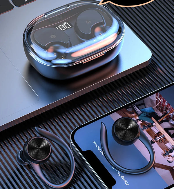 TWS Wireless Earbuds with Ear Hook (HiFi Sound)
