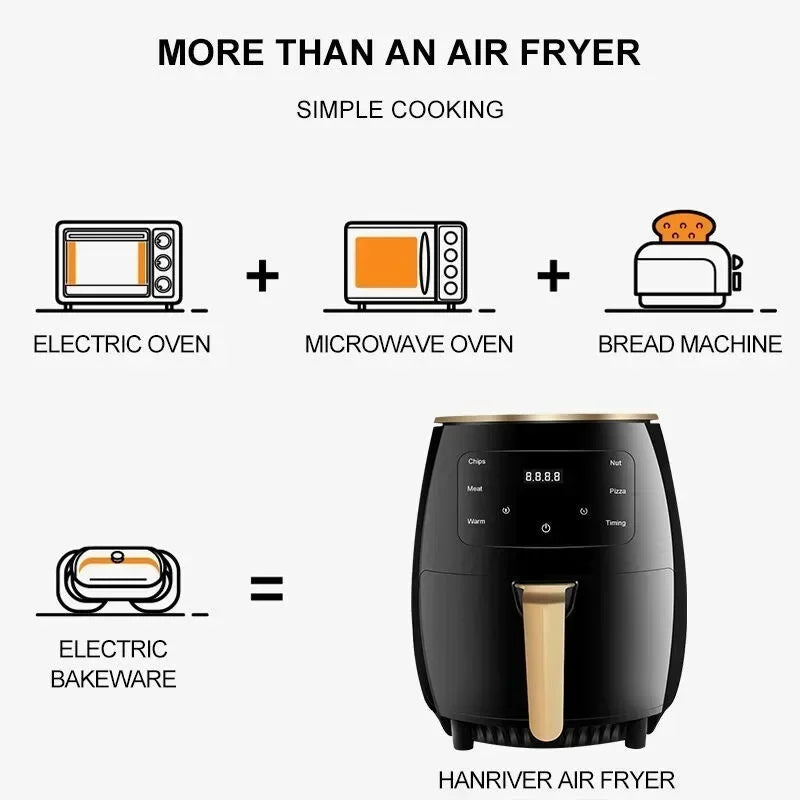 6L Air Fryer – Large Capacity Smart Touch Oven