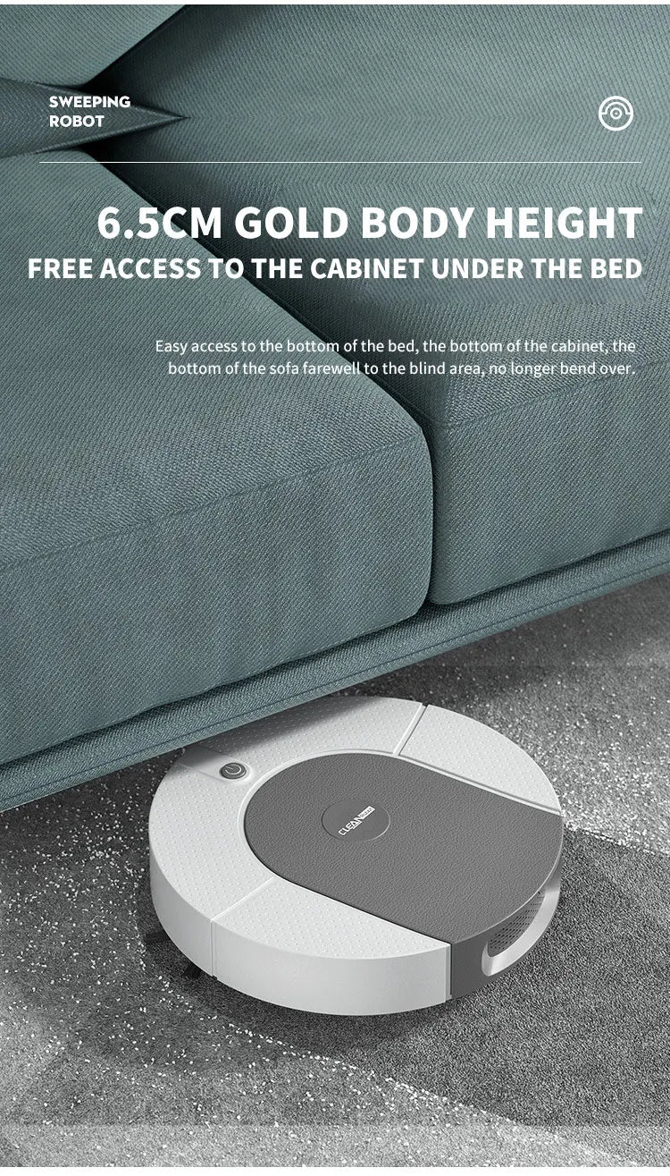 3-in-1 Smart Robot Vacuum – Ultra-Thin Wet & Dry