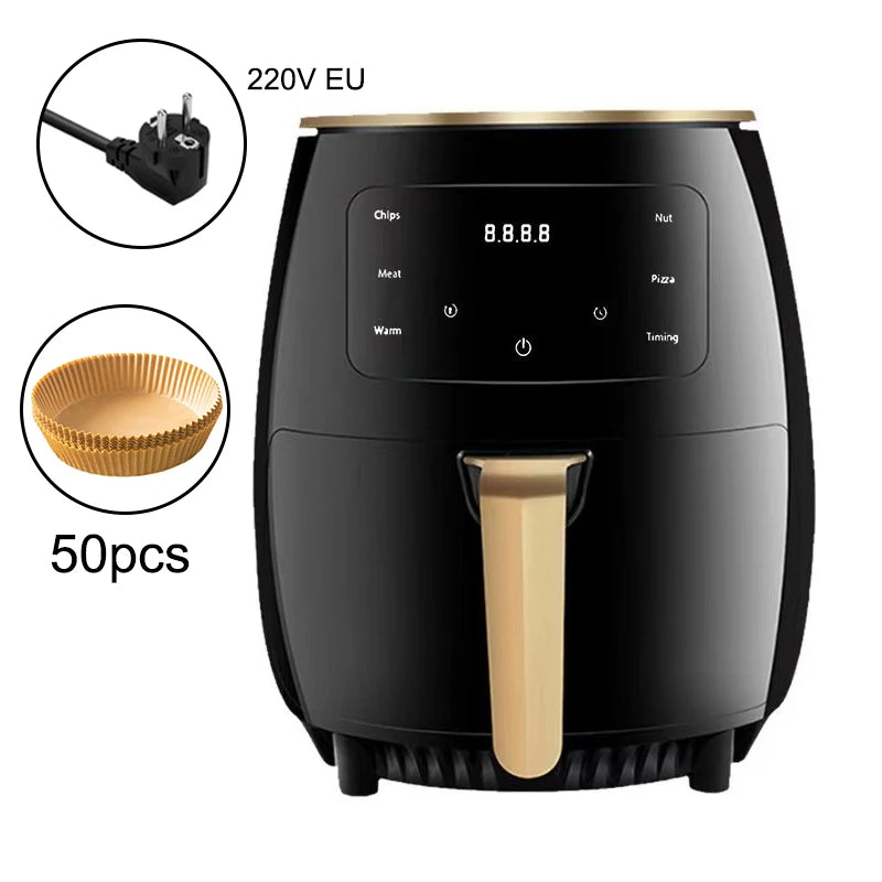 6L Smart Air Fryer – Large Capacity with Touch Screen