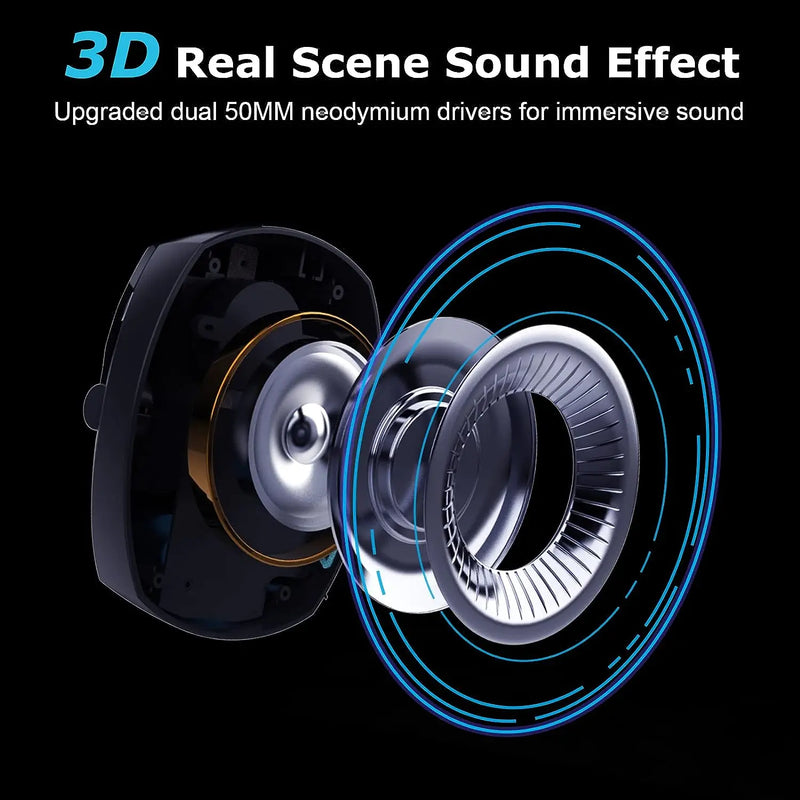 Wireless Gaming Headset – 3 Modes + Detachable Mic