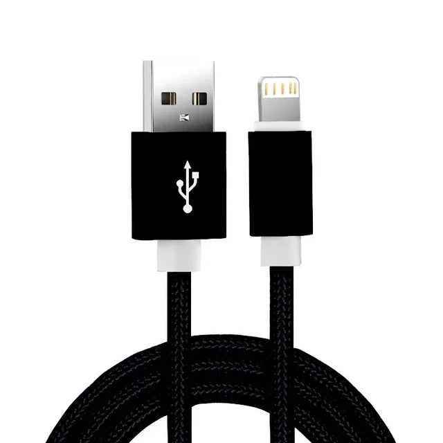 Metal Nylon Braided USB Cable for iPhone 14/13/12/11 & iPad