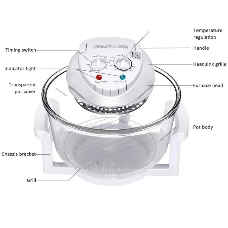 12L Oil-Free Air Fryer – Multifunctional Electric Oven