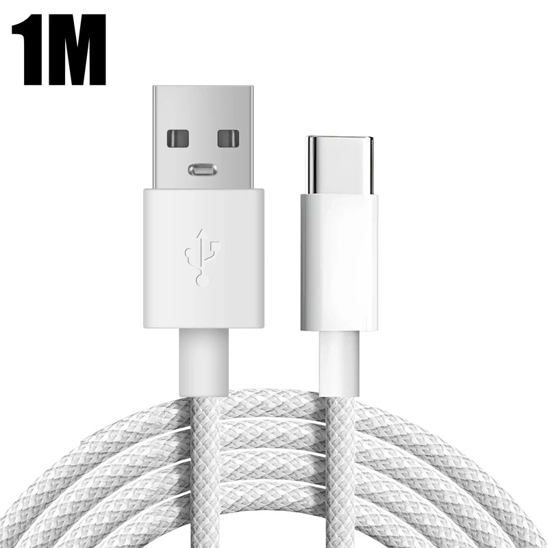 120W USB-C Fast Charging Cable – Nylon Braided for iPhone & iPad